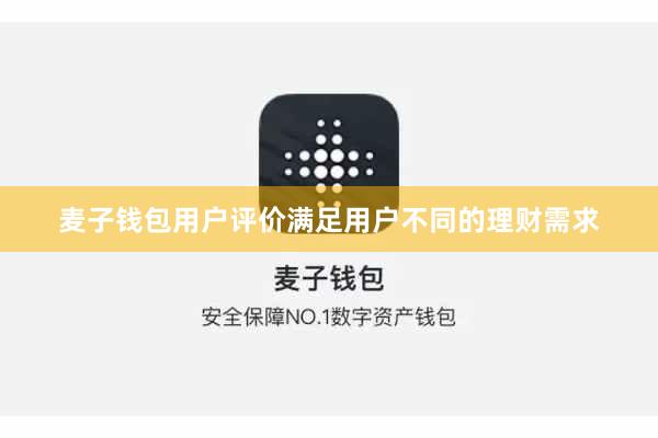 麦子钱包用户评价满足用户不同的理财需求