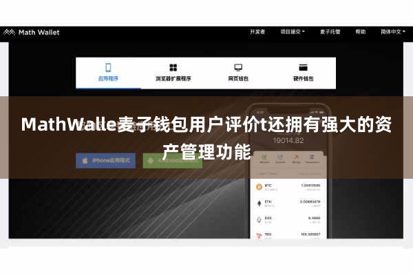 MathWalle麦子钱包用户评价t还拥有强大的资产管理功能